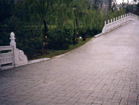 彩色壓印混凝土路面 彩色壓印混凝土路面